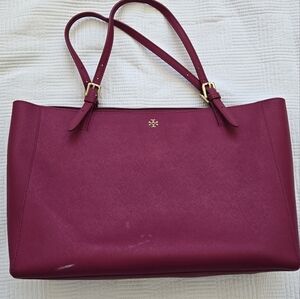 Tory Burch Magenta Leather Tote